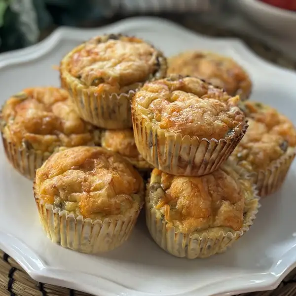 Bocaditos gratinados con champiñones, requesón, judías y parmesano