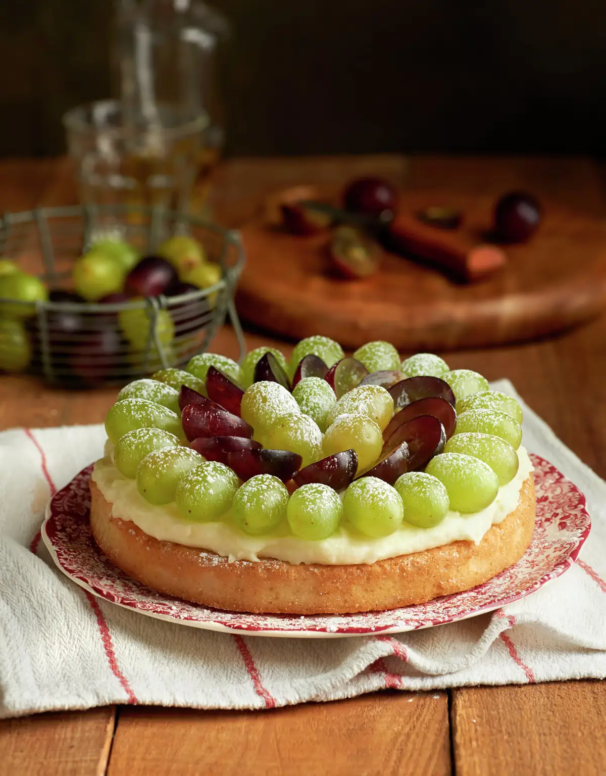 PASO A PASO PARA HACER TARTA DE QUESO Y UVAS: RESULTADO FINAL. 