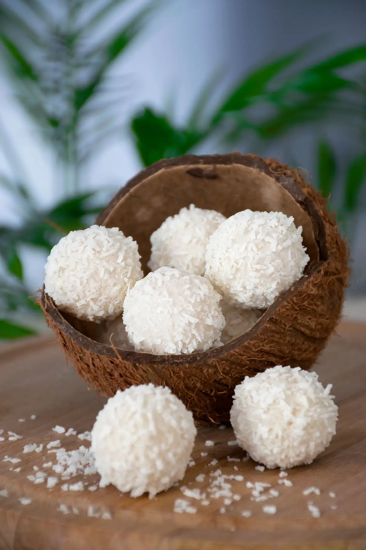 Bolitas de coco y leche condensada