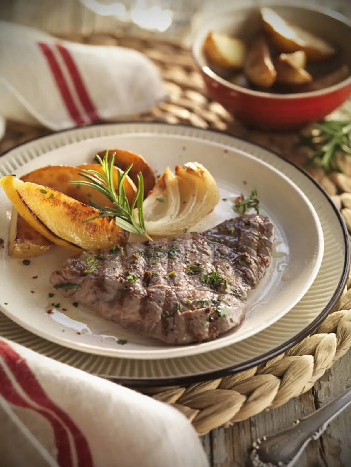 Filetes de ternera en salsa de almendras