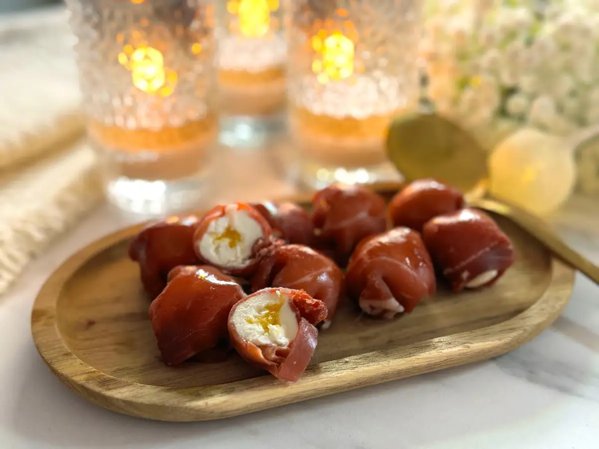 Bombones de queso y jamón ibérico