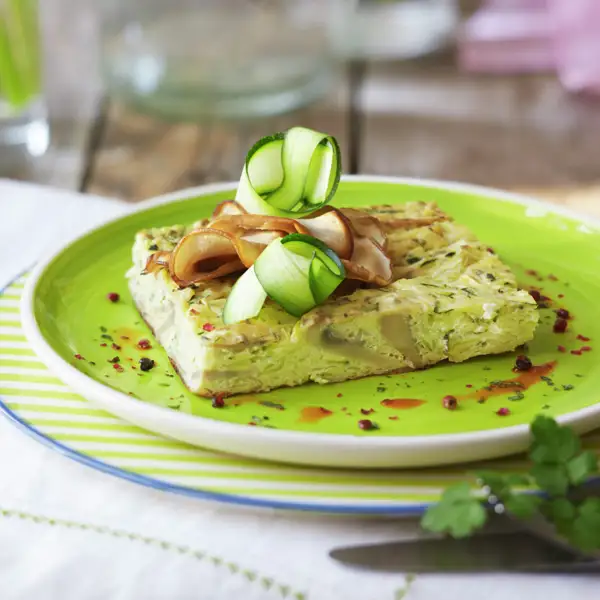 PASTEL DE CALABACÍN Y CHAMPIÑONES.