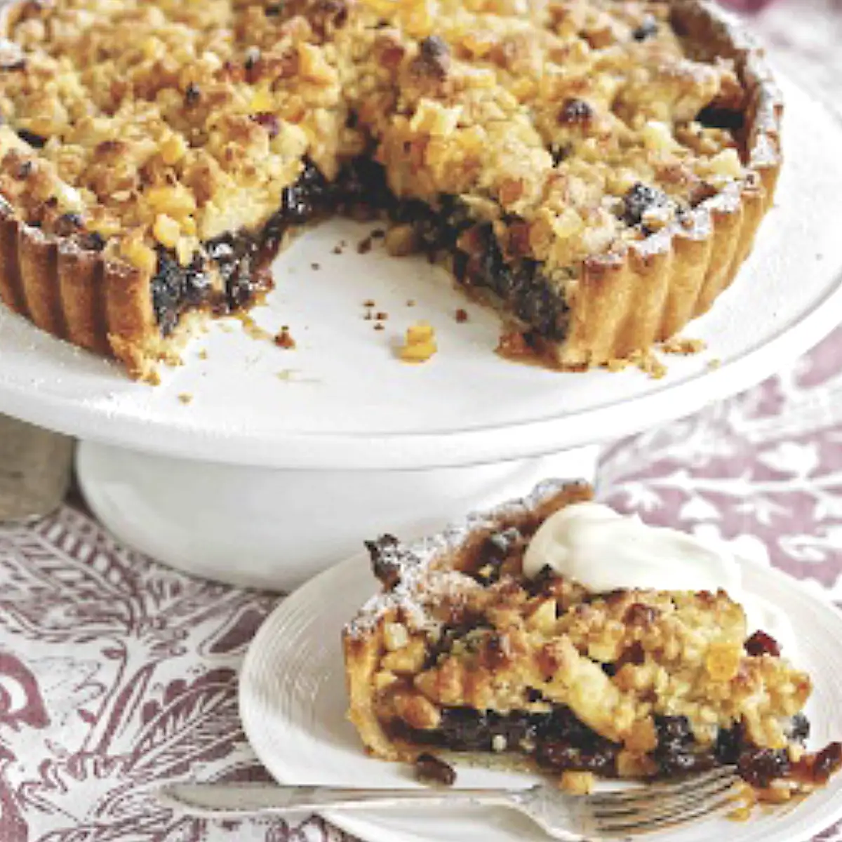 Tarta de fruta y crumble