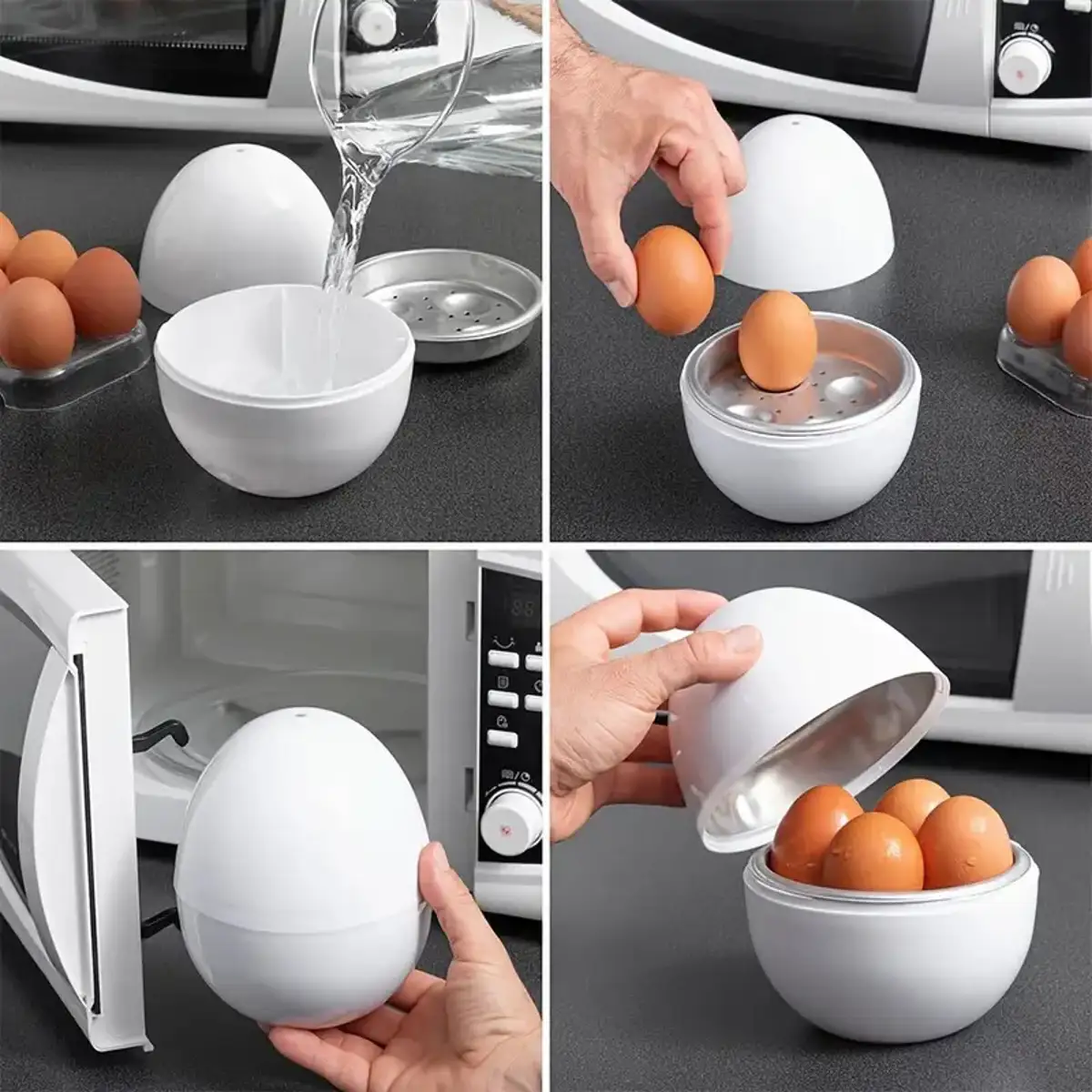 Cocedor de huevos para microondas.