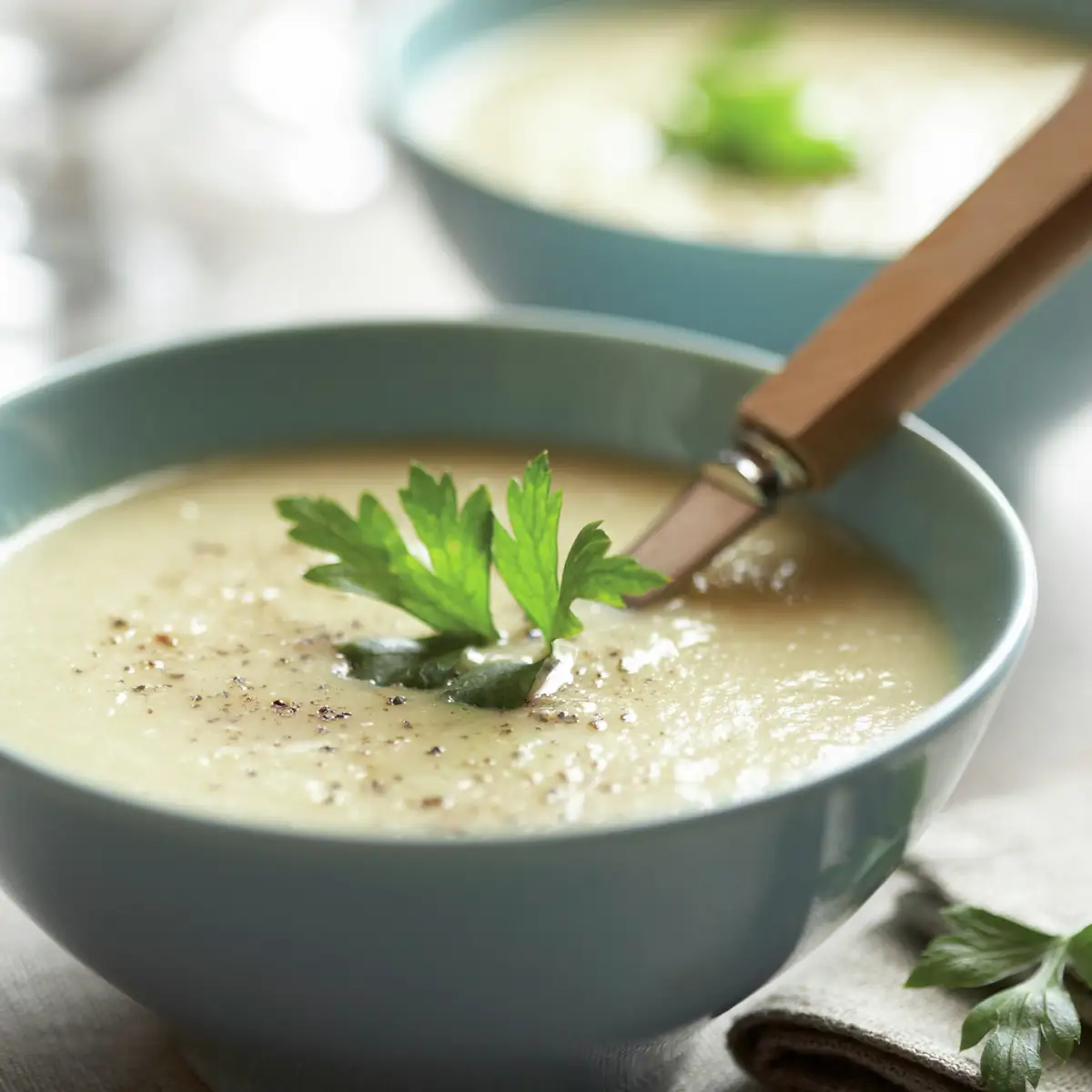 Crema de repollo y manzana