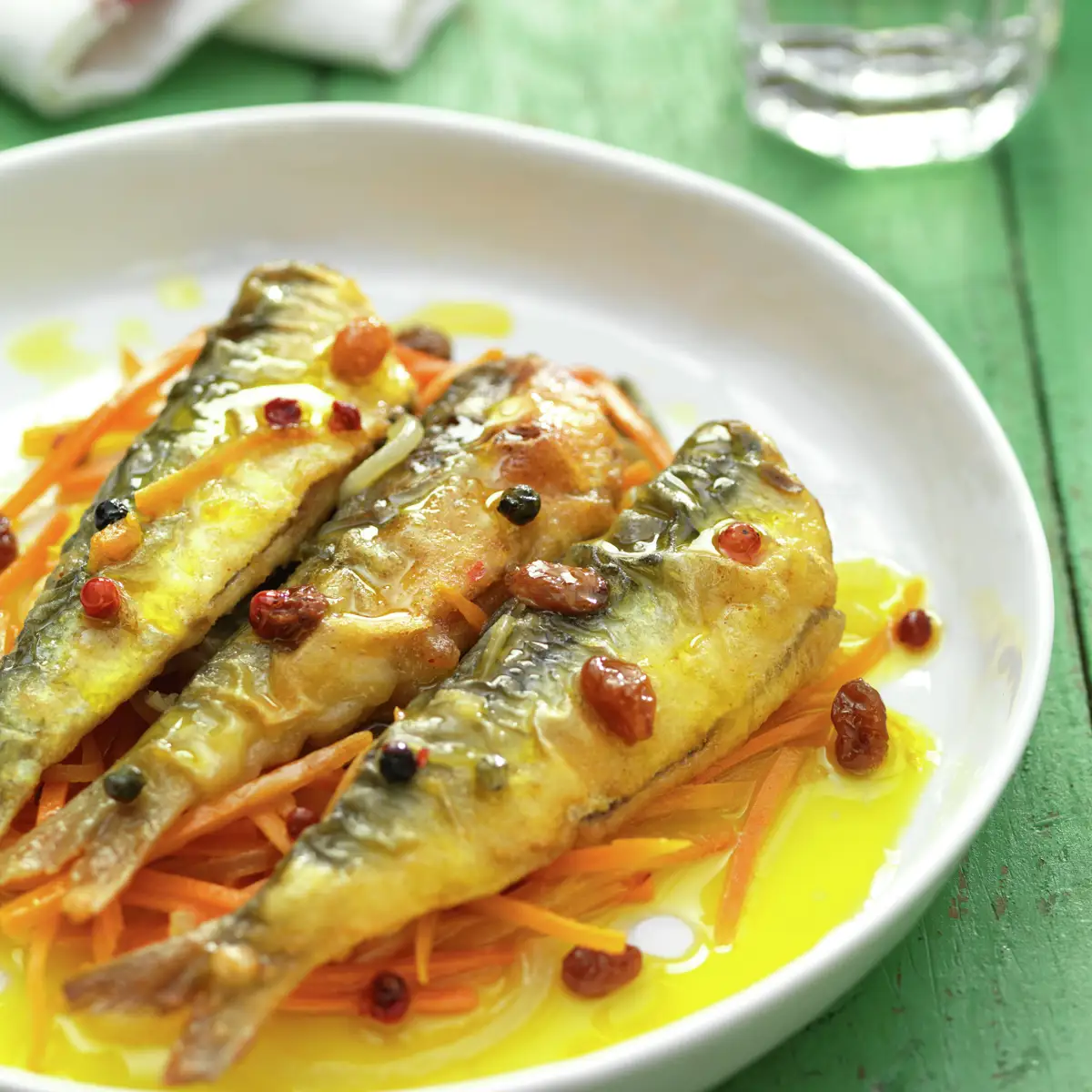 Escabeche de sardinas con zanahoria