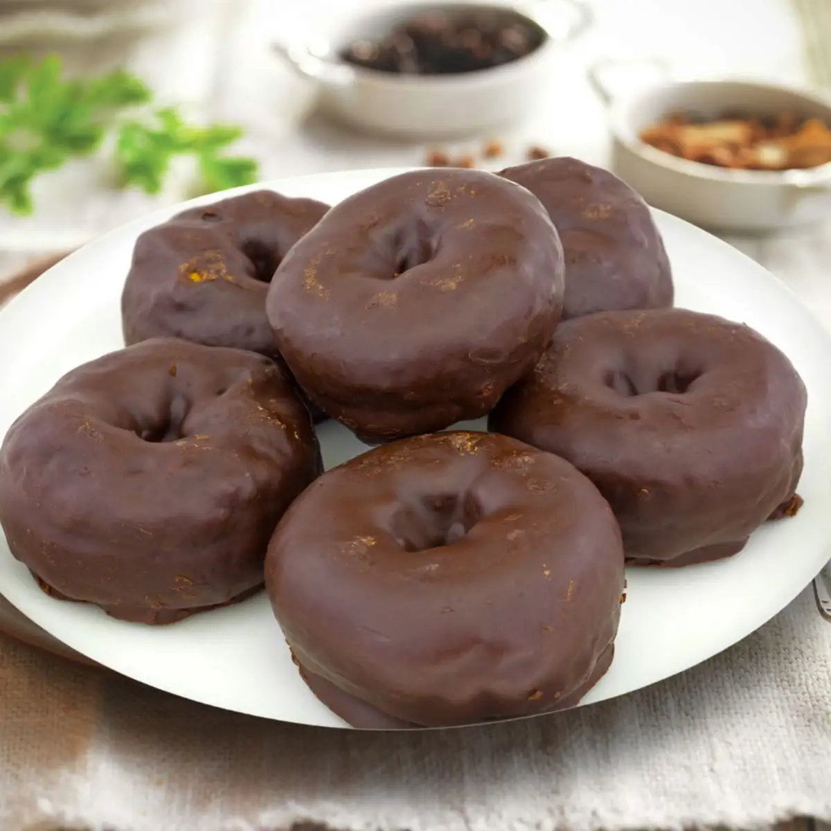 Rosquillas bañadas en chocolate