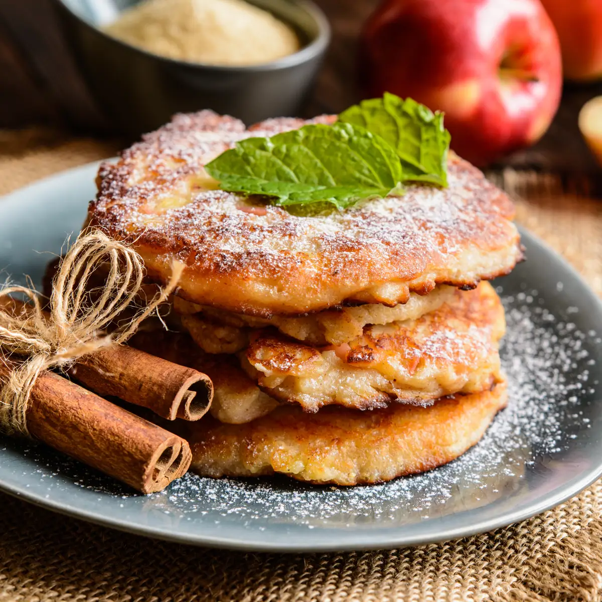 Tortitas de manzana al horno