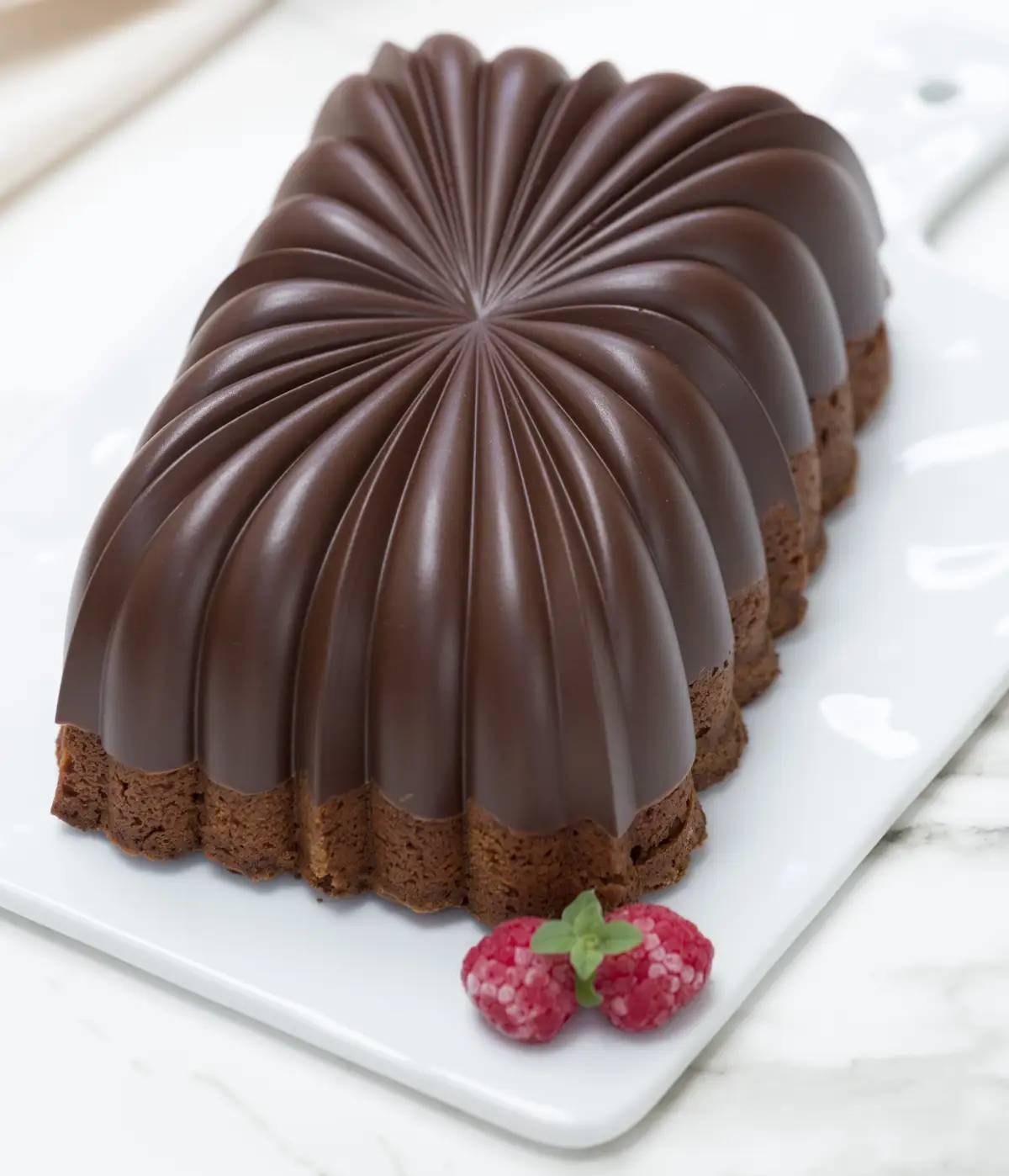 Bundt cake con concha de chocolate 