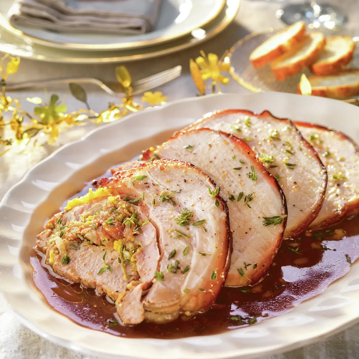 Porchetta de cerdo a la naranja