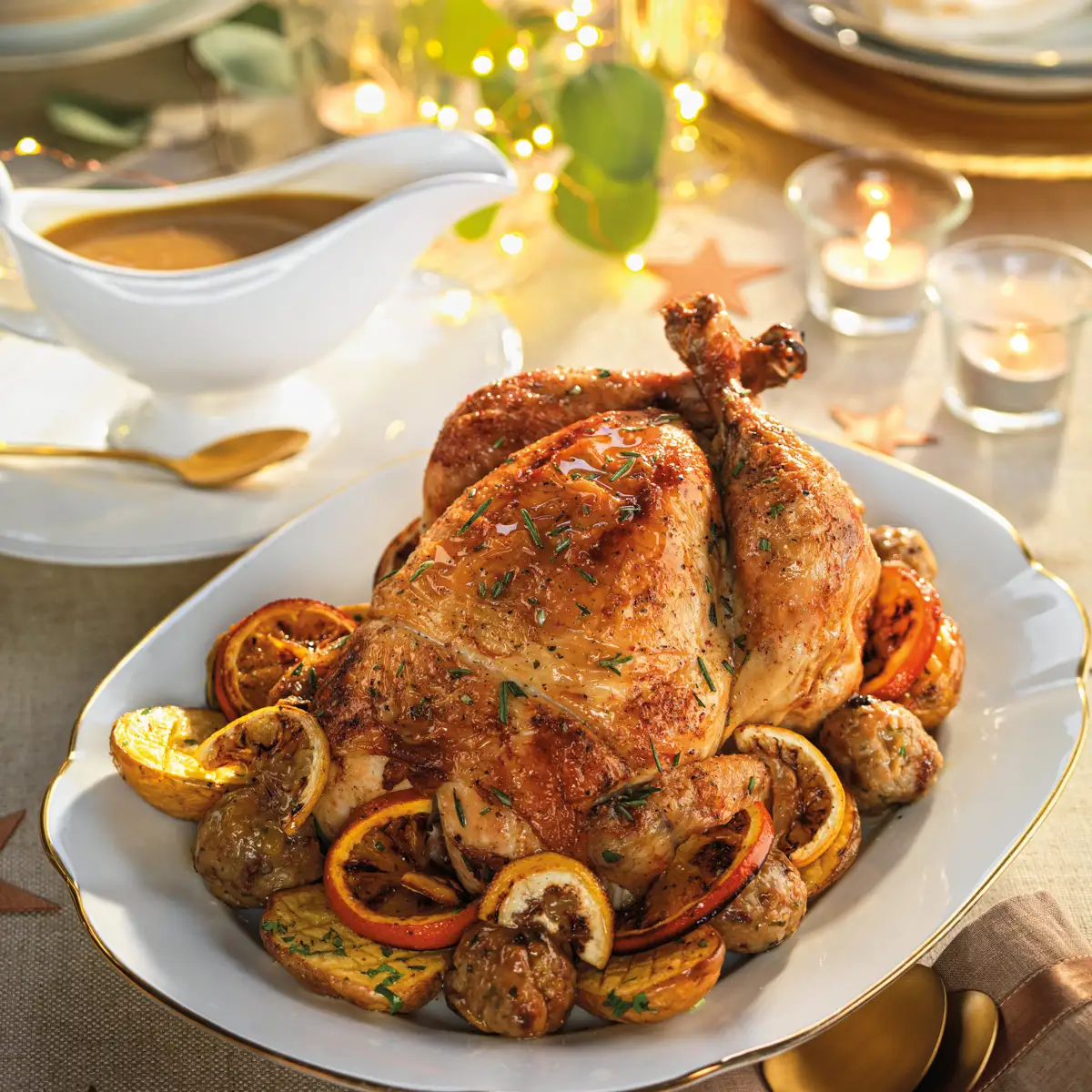 Pollo relleno superjugoso y fácil para triunfar en Navidad, con salsa ...