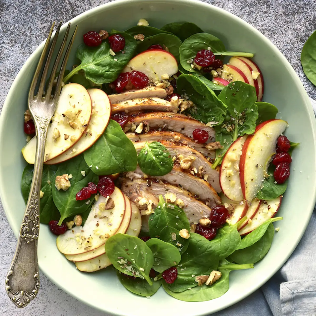 Ensalada de pavo y manzana