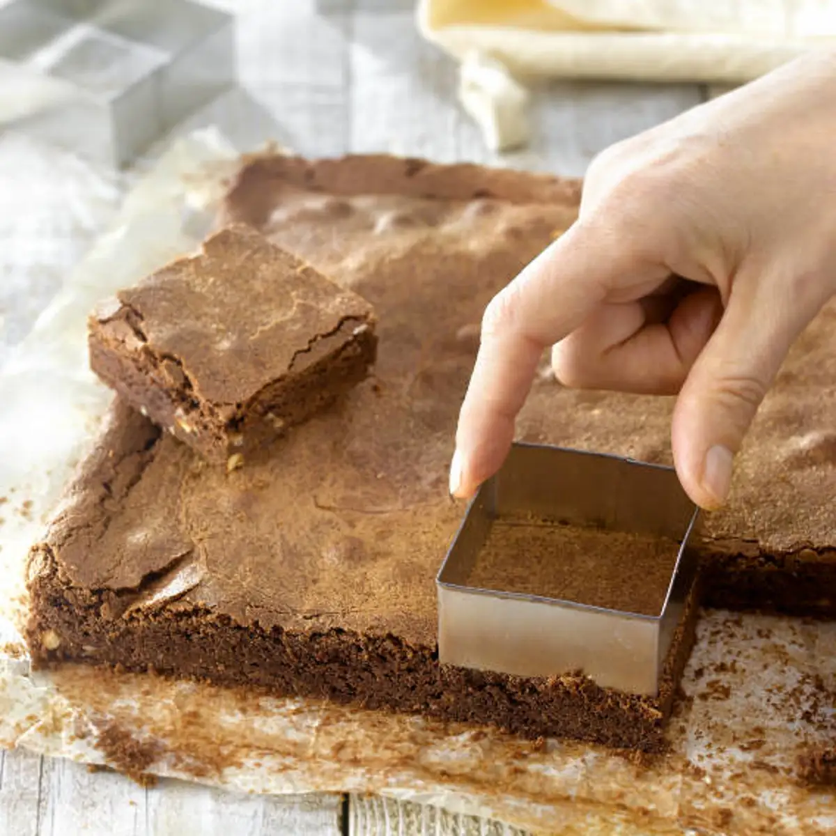 Cortar brownie con molde