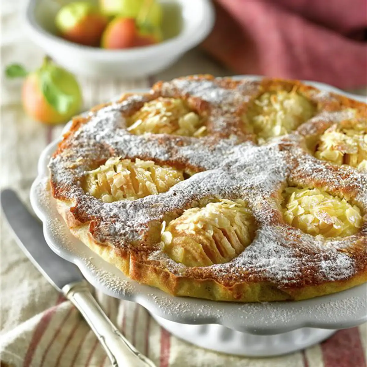 Tarta de peras a la vainilla