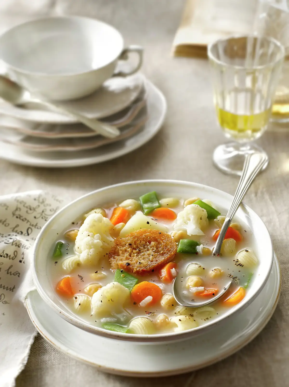 POTAJE DE GARBANZOS Y VERDURAS.