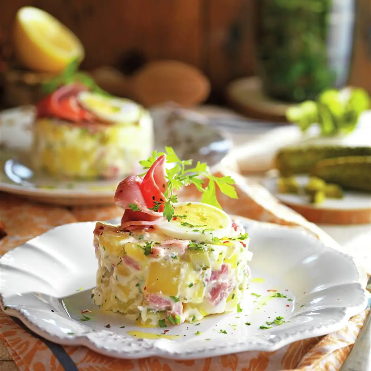 Ensalada de patata con lacón