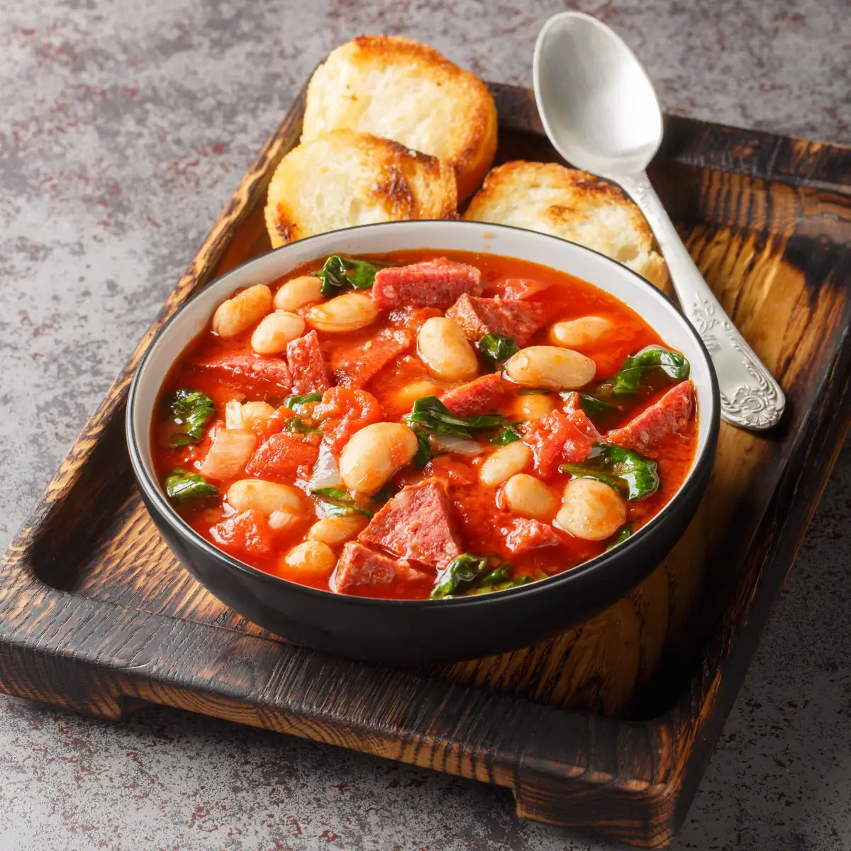 Judiones de la Granja de San Ildefonso con chorizo y espinacas