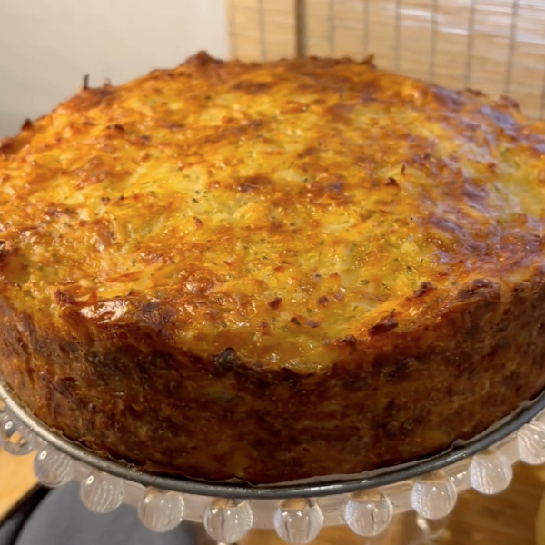 Pastel de pollo con patatas