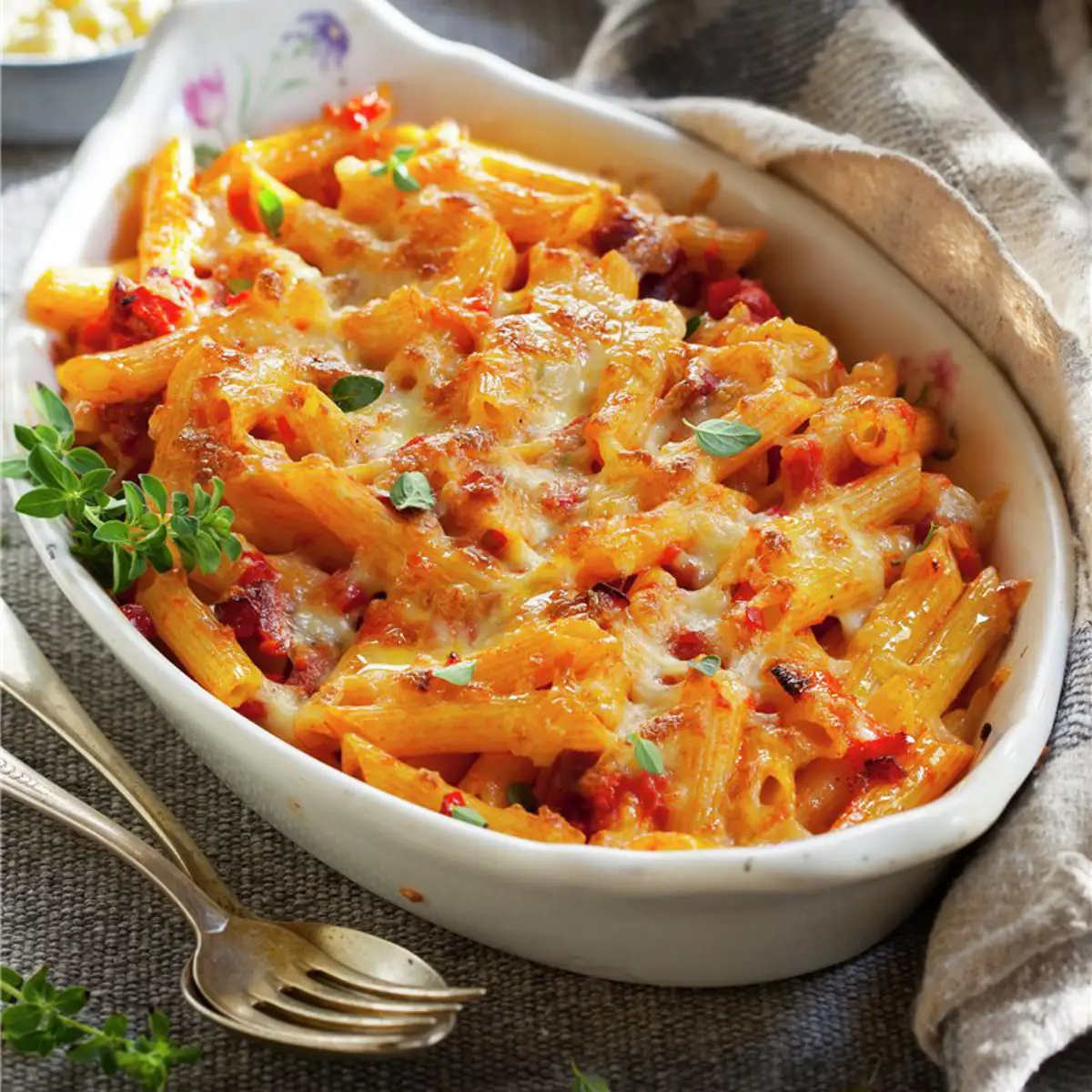 Macarrones con chorizo