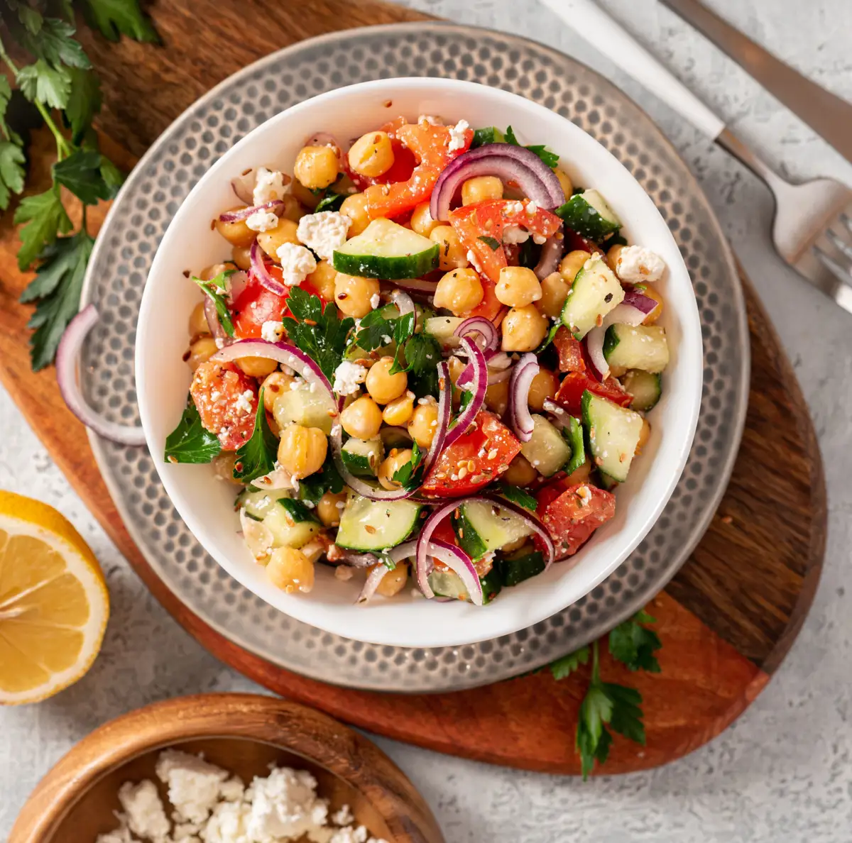 Ensalada turca de garbanzos