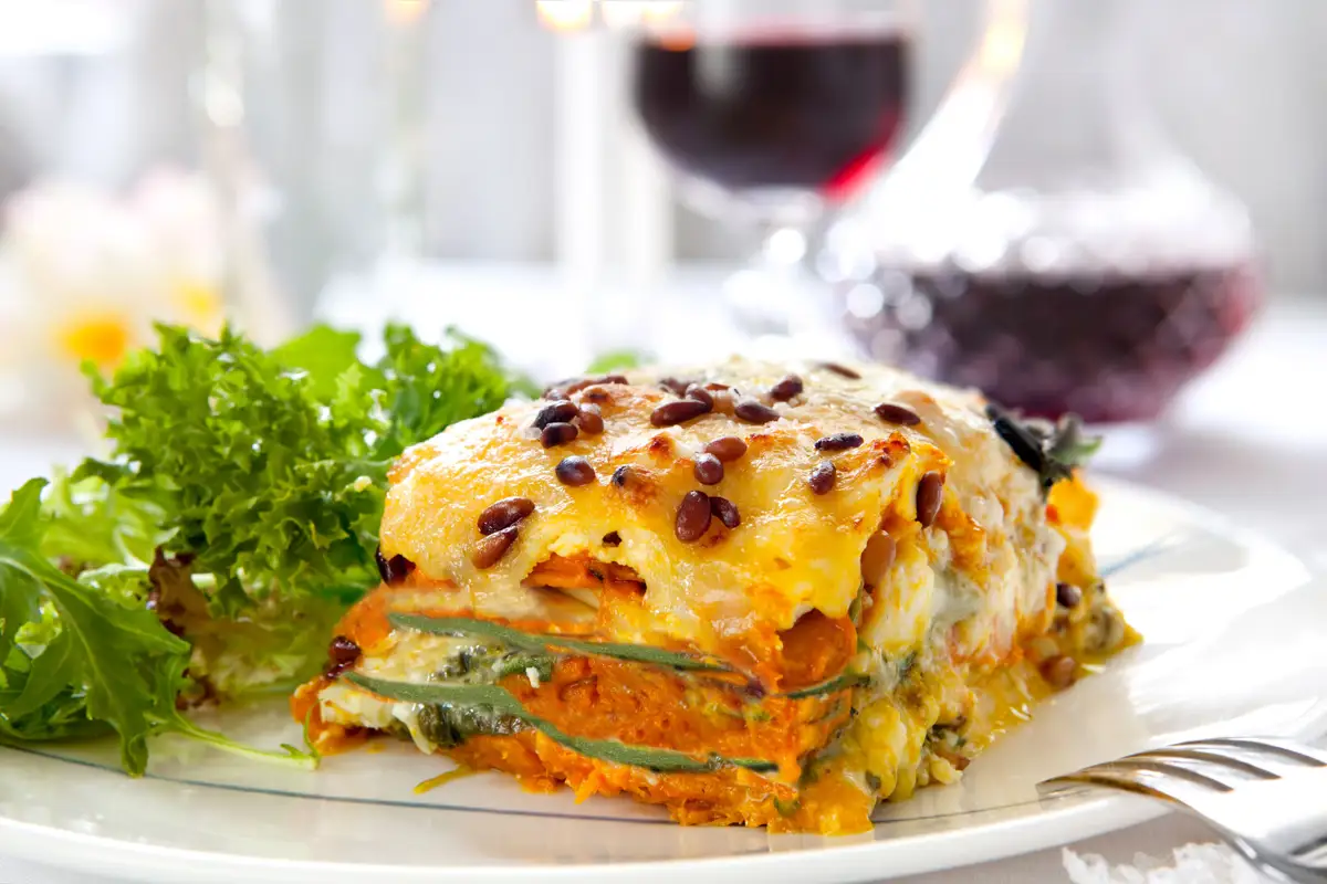Lasaña vegetariana de calabacín