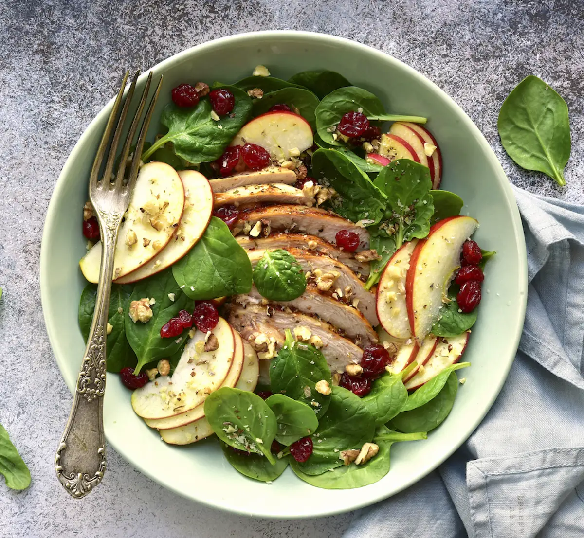 Ensalada de pavo y manzana