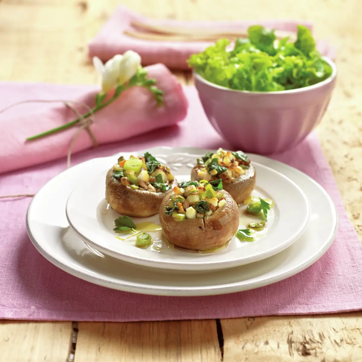 champiñones rellenos