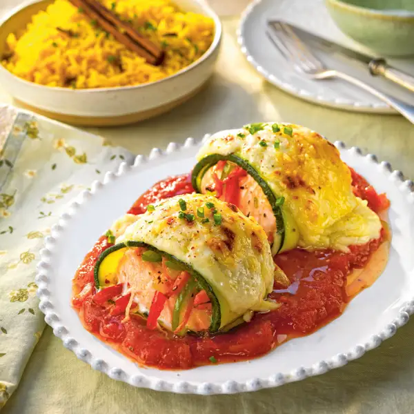 He probado estos rollitos de calabacín rellenos de salmón y ahora son un básico de mi recetario