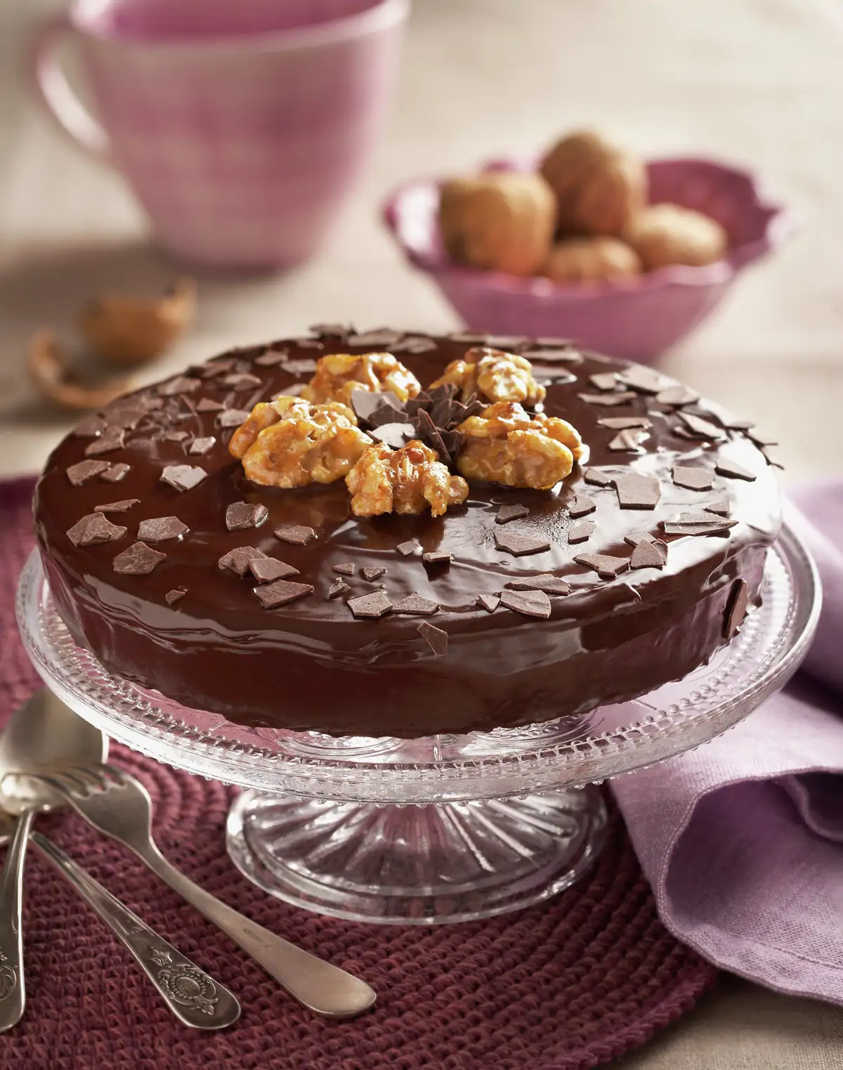 TARTA DE CHOCOLATE CON NUECES