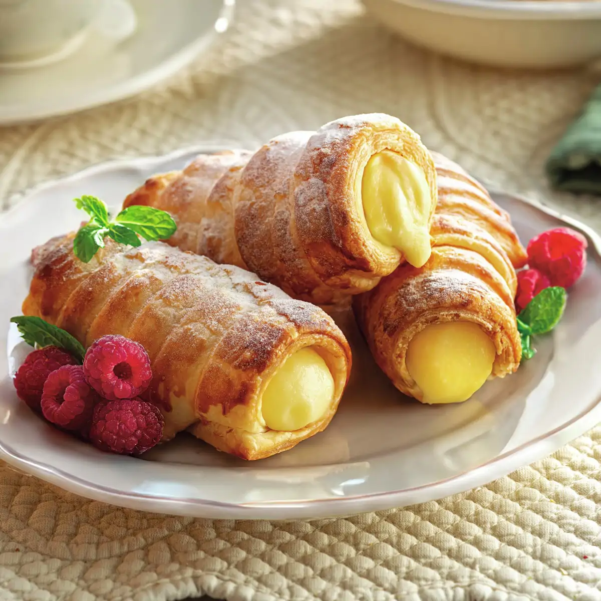CANUTILLOS RELLENOS DE CREMA PASTELERA.
