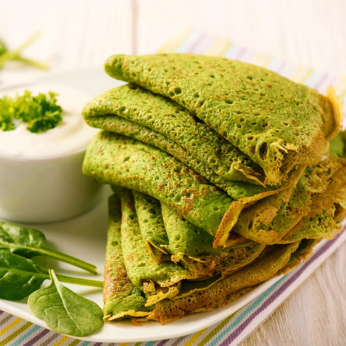 Crepes de espinacas