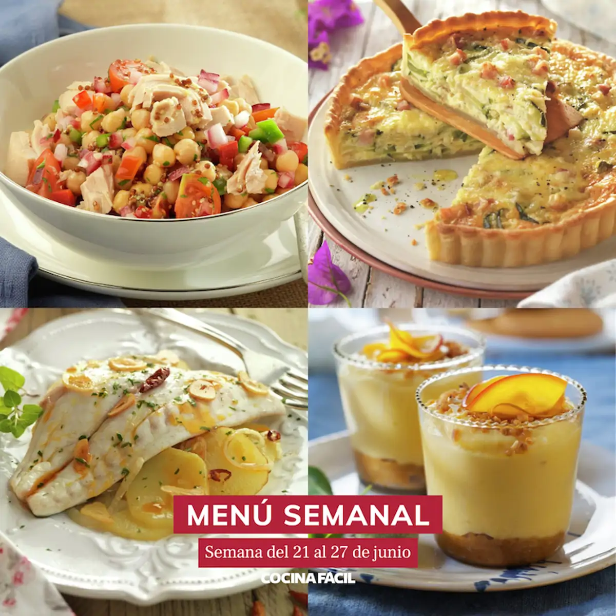 Menú semanal de Cocina Fácil