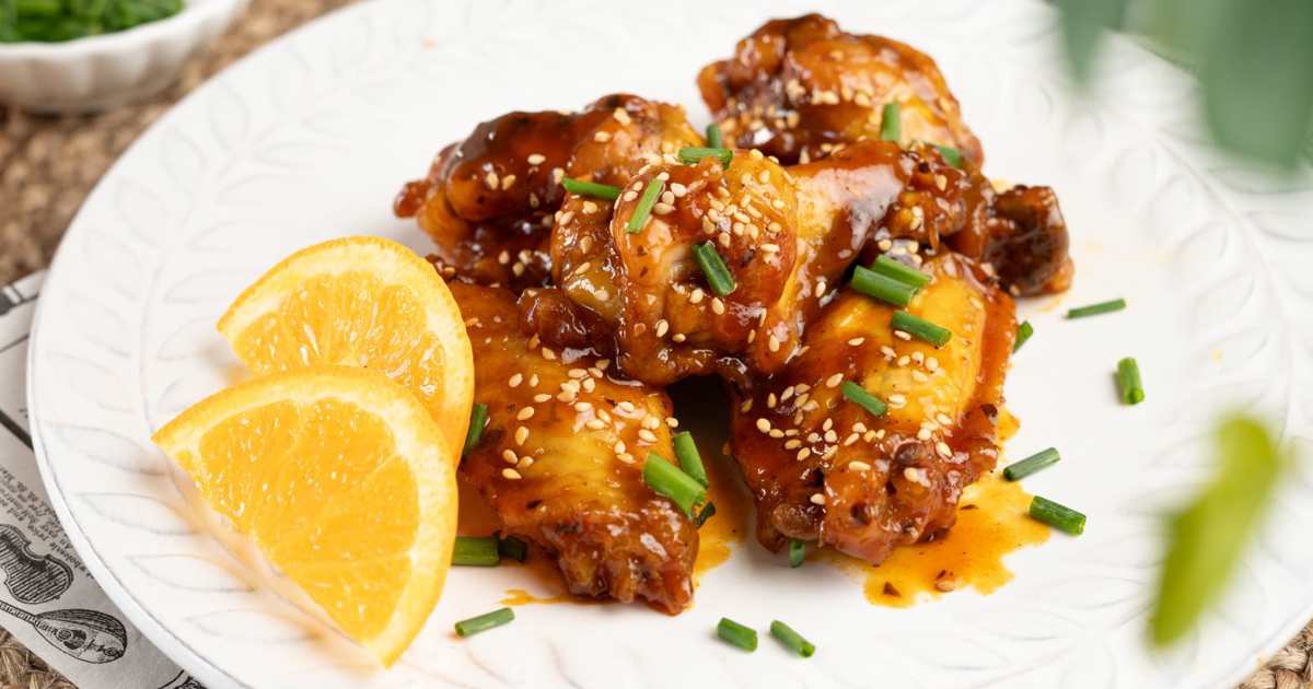 Alitas de pollo en salsa de naranja: sin aceite, facilísimas...