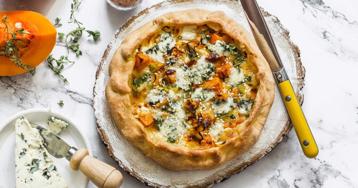 Cena fácil y suculenta: galette de calabaza asada con...
