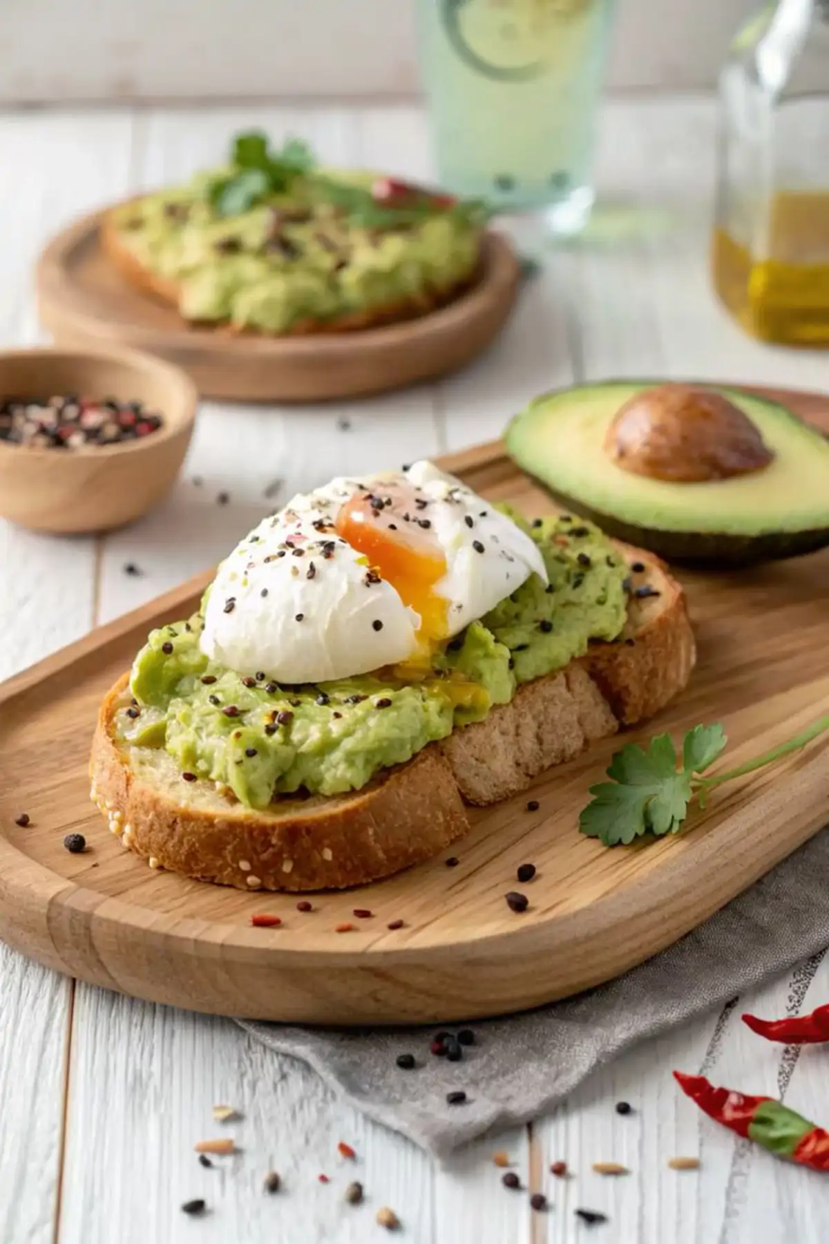 Tostada de aguacate y huevo poché
