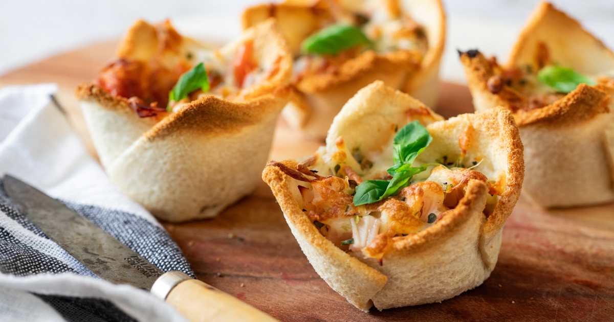 Cestitas de pan de molde en airfryer: la cena perfecta para...