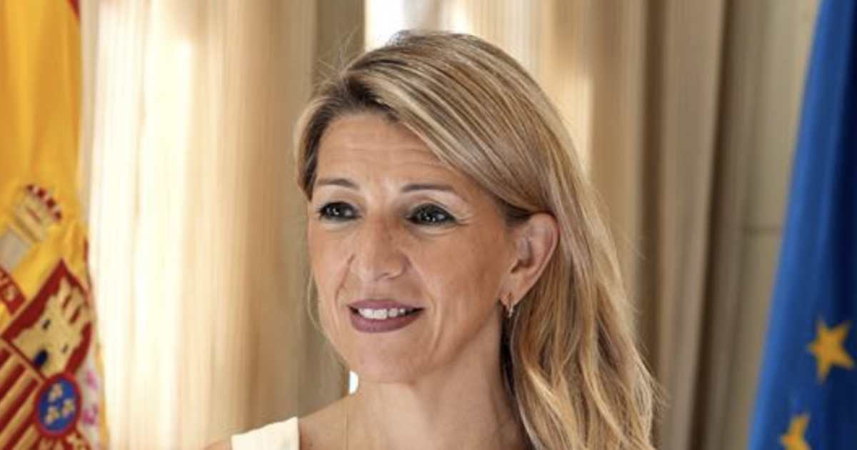 Yolanda Díaz, vicepresidenta segunda del Gobierno, sobre su...