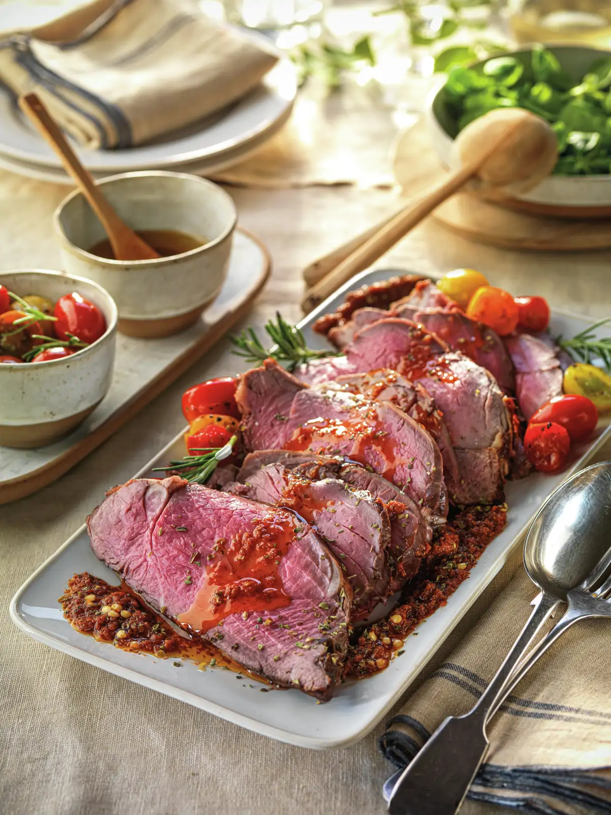 Rosbif al Pedro Ximénez con salsa chimichurri