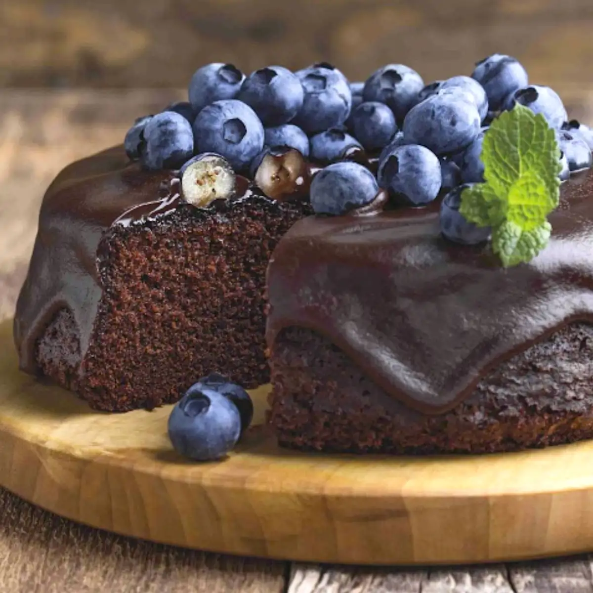 Tarta de chocolate y ara´ndanos