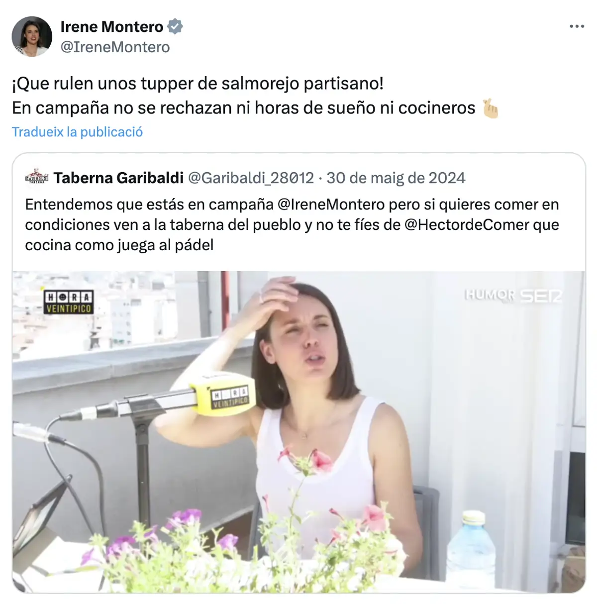 X Irene Montero