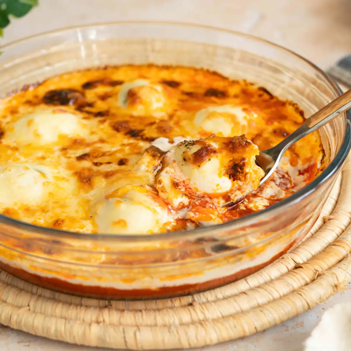 Huevos gratinados