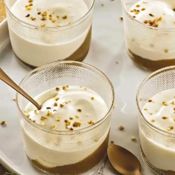 El postre frío con manzana y crema de queso, ligero y fácil, que siempre tengo en la nevera-image