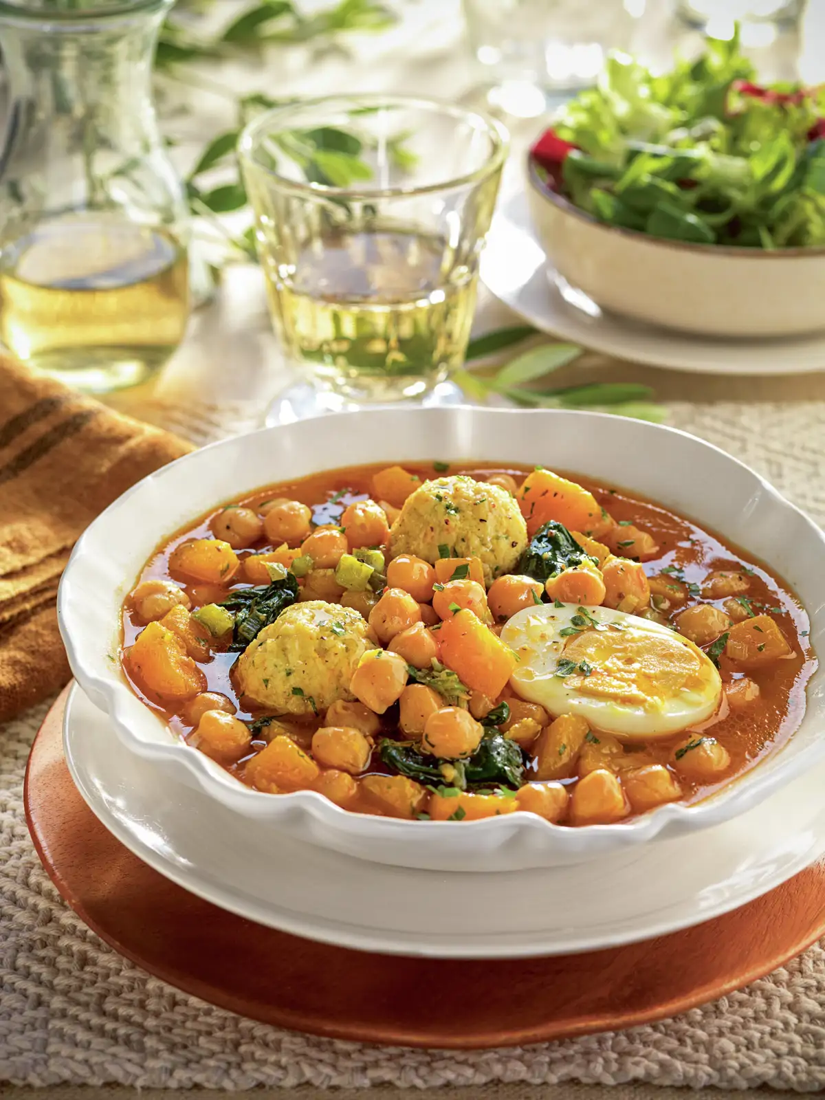 Potaje Rojos Potaje de garbanzos con arroz y verduritas